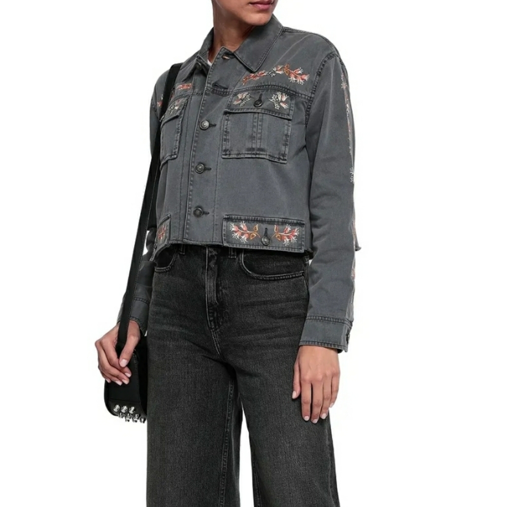 Cinq a Sept Folk Cropped Jacket Size M
